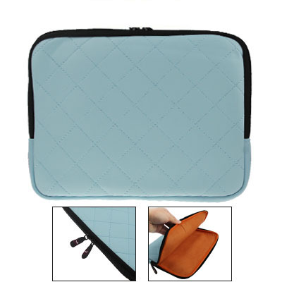 Soft Sleeve Case Zipper Bag with Orange Color for 10.2 inch Laptop (Baby Blue) - Click Image to Close